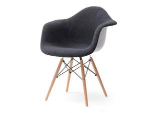 Krzesło mpa wood tap czarny tkanina, podstawa buk