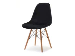 Krzesło mpc wood tap czarny welur, podstawa buk