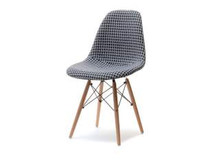 Krzesło mpc wood tap pepitka tkanina, podstawa buk