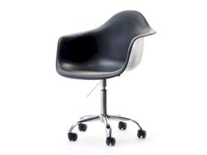 Krzesło obrotowe mpa move czarny tworzywo, podstawa chrom