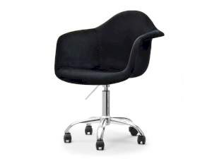 Krzesło obrotowe mpa move tap czarny welur, podstawa chrom