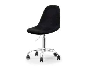 Krzesło obrotowe mpc move tap czarny welur, podstawa chrom
