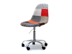 Krzesło obrotowe mpc move tap patchwork 1 tkanina, podstawa chrom