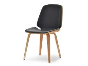 Krzesło vince buk-czarny skóra ekologiczna, podstawa buk