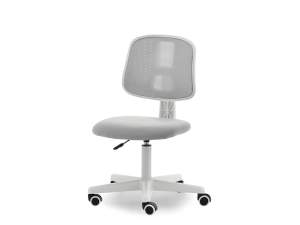 Fotel-biurowy lolo szary, podstawa biały