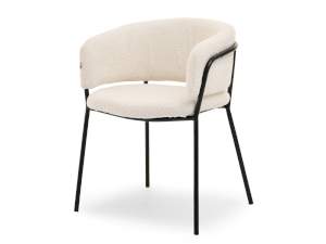 Krzesło sorin kremowy tkanina, podstawa czarny