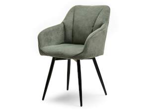 Krzesło bona zielony tkanina, podstawa czarny