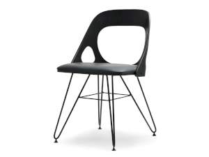 Krzesło aida czarny-czarny skóra-ekologiczna, podstawa czarny
