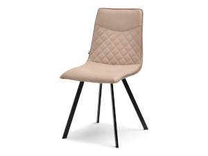 Krzesło amanda beżowy skóra ekologiczna, podstawa czarny