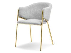 Krzesło cloe szary tkanina, podstawa złoty