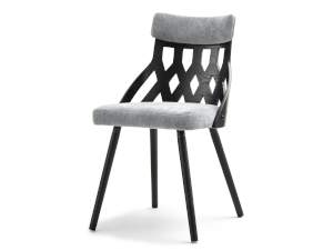 Krzesło crabi czarny-szary tkanina, podstawa czarny