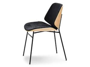 Krzesło jordi dąb-czarny tkanina, podstawa czarny