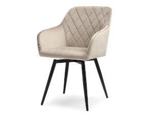 Krzesło logan-rot beżowy welur, podstawa czarny