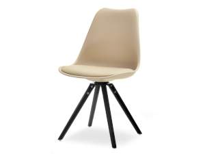 Krzesło-obrotowe luis-rot beż skóra-ekologiczna, podstawa czarny