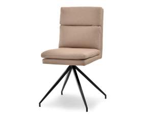 Krzesło ralph beż skóra-ekologiczna, podstawa czarny