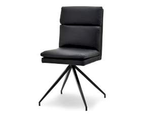 krzesło ralph czarny skóra ekologiczna, podstawa czarny