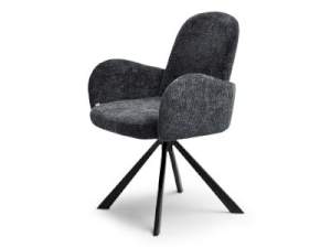 Krzesło sonia grafit tkanina, podstawa czarny