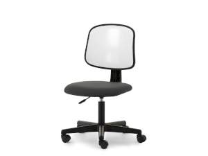 Fotel-biurowy lolo grafit-biały, podstawa czarny