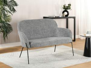 Sofa biagio szary tkanina, podstawa czarny