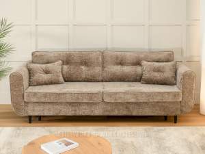 Sofa blink ciemny-beż tkanina, podstawa czarny