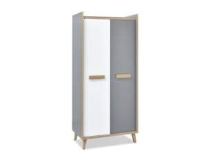 System smart s01 szafa dwudrzwiowa szary-biały