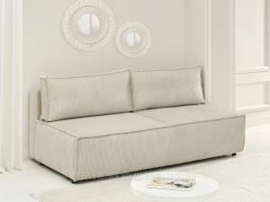 Sofa nubio beż tkanina, podstawa czarny