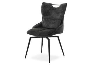 Krzesło rachel czarny tkanina, podstawa czarny
