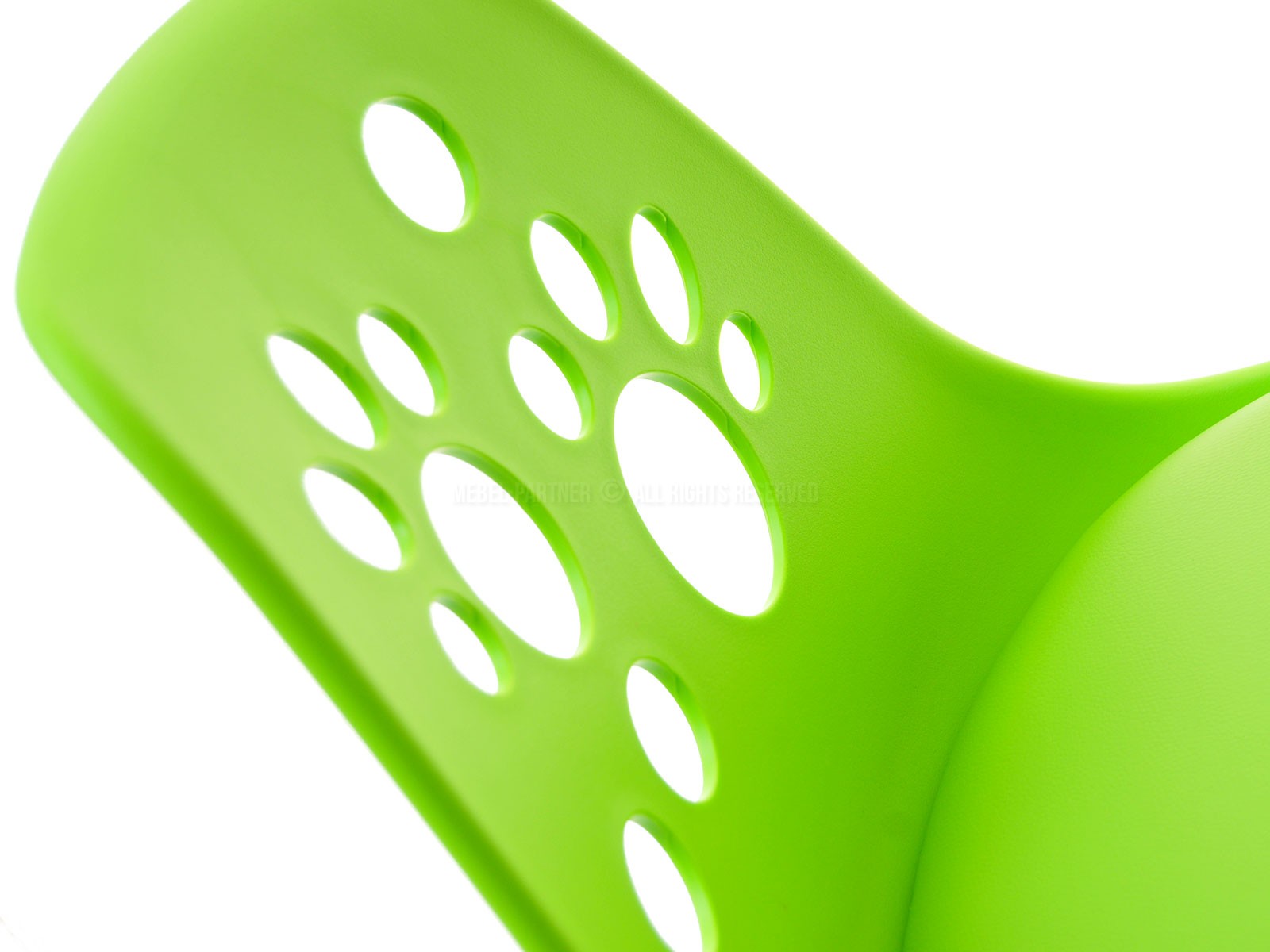 Designerskie krzesło obrotowe dla dzieci FOOT zielone - w aranżacji z biurkiem DALEN
