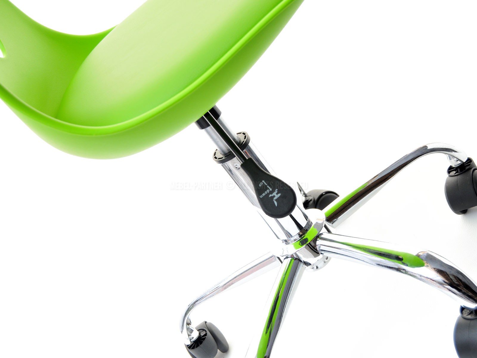 Designerskie krzesło obrotowe dla dzieci FOOT zielone - detale