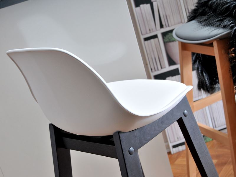 Designerskie krzesło barowe ELMO białe - tył