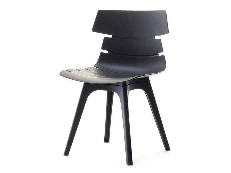Nowoczesne krzesło z tworzywa ZAC DSX czarne - przód
