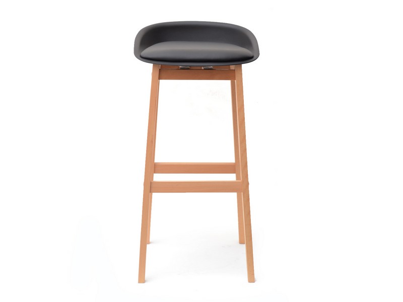 Krzesło barowe do kuchni RULE czarne - profil