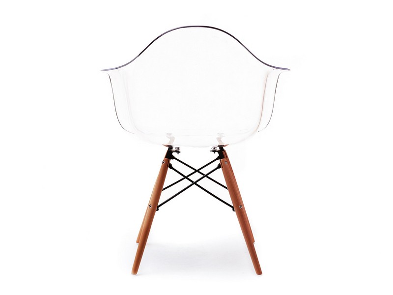 Krzesło z tworzywa MPA WOOD transparentne - siedzisko