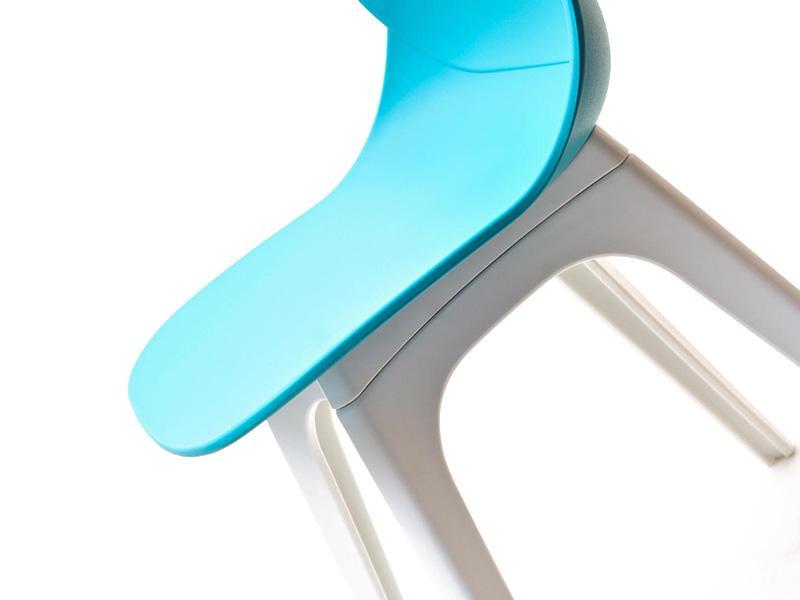 Plastikowe krzesło na taras LEAF DSX turkusowe