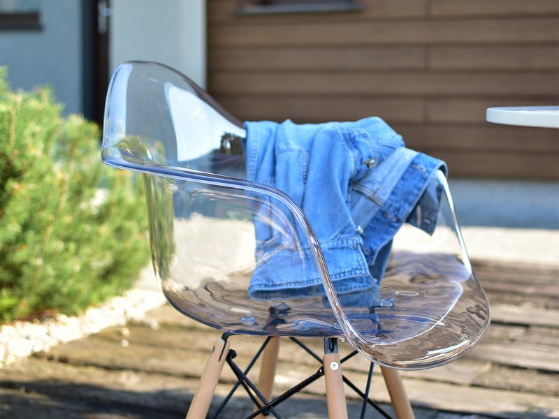 Krzesło na taras z tworzywa MPA WOOD TRANSPARENTNE - charakterystyczne detale