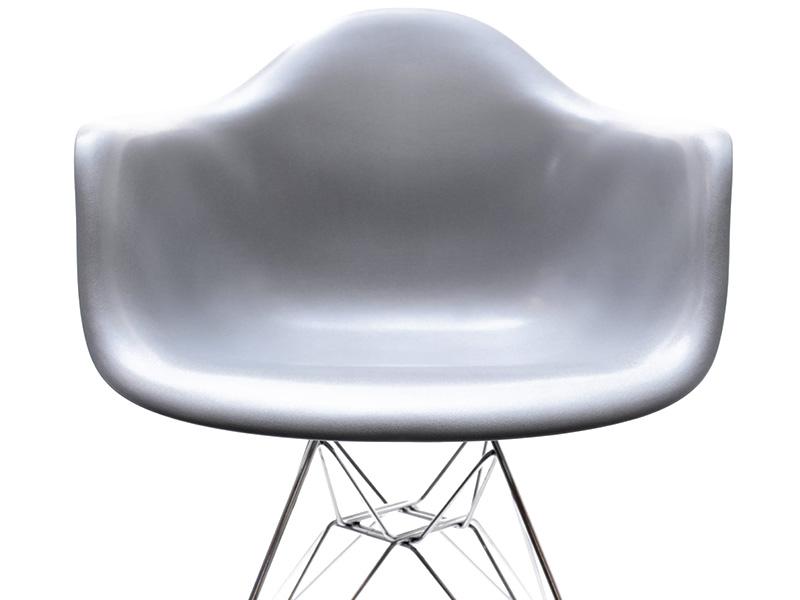 Krzesło z tworzywa na taras MPA ROD szare - widok szczegółowy na shell.