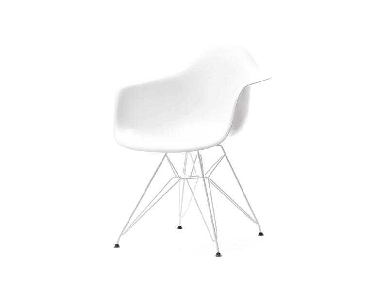 Tanie krzesło na stalowej podstawie MPA ROD białe - wybór kolorystyki podstawy
