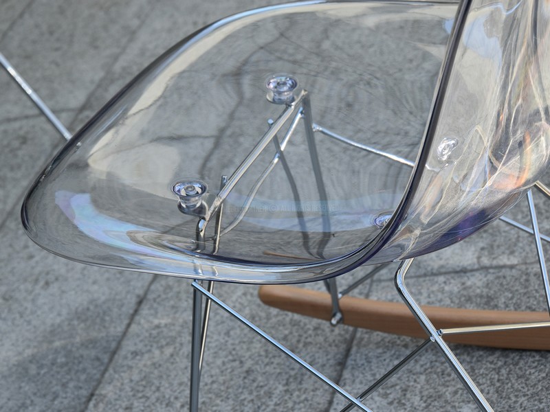 Krzeslo bujane inspirowane tarasowe MPC ROC transparentne