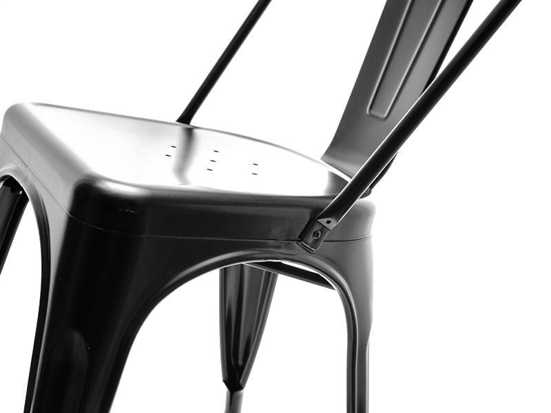 Krzesło metalowe na taras ALFREDO 1 czarne