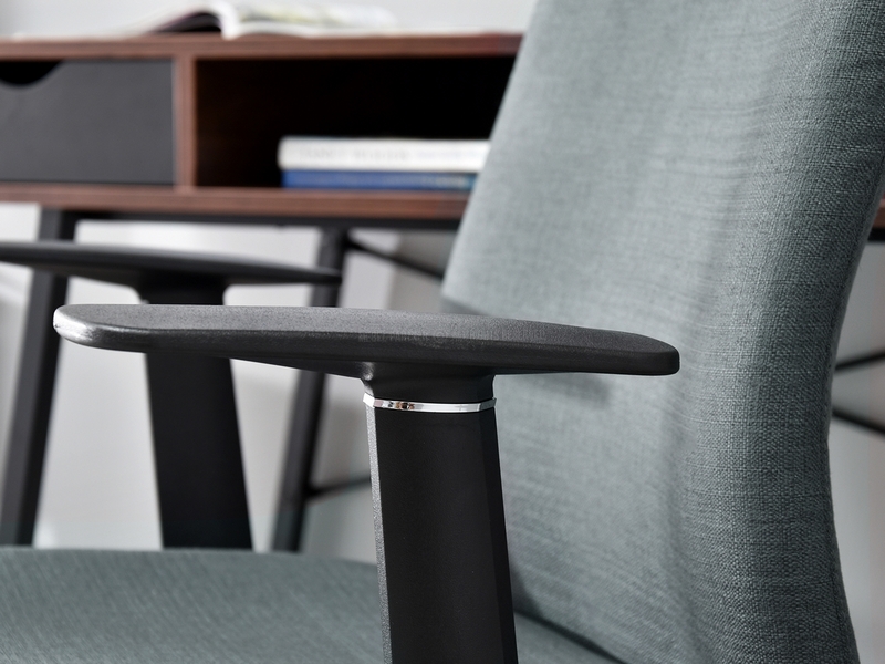 Fotel biurowy obrotowy LERATO CIEMNA ZIELEŃ z tkaniny do biurka - charakterystycze detale
