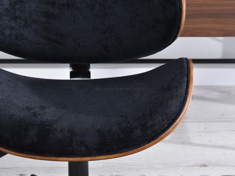 Drewniane krzesło biurowe z kółkami SWING ORZECH-CZARNY - charakterystyczne detale