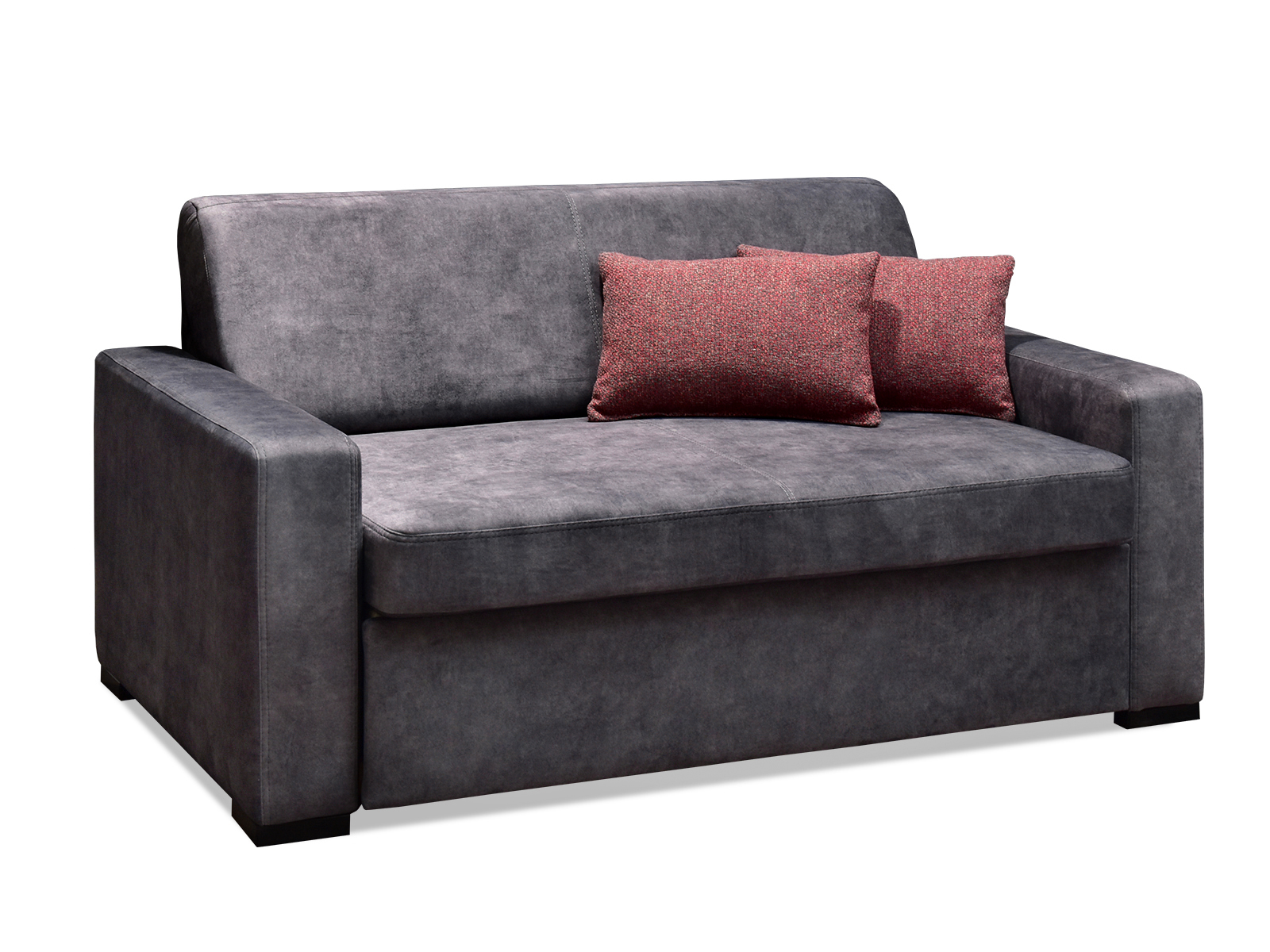 Rozkładana sofa amerykanka MILO GRAFITOWA dwuosobowa - spora powierzchnia spania