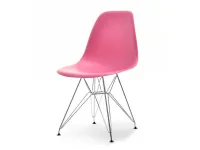 Produkt: Krzesło mpc rod różowy tworzywo, podstawa chrom