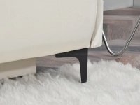Sofa molly kremowy welur, podstawa czarny
