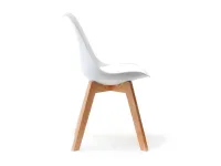 Krzesło drewniane z oparciem LUIS WOOD białe - profil