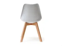 Krzesło drewniane z oparciem LUIS WOOD białe - tył
