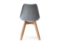 Krzesło drewniane z oparciem LUIS WOOD szare - tył