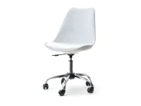Produkt: Krzesło obrotowe luis move biały skóra ekologiczna, podstawa chrom