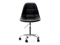 Krzesło obrotowe do biurka tapicerowane MOP MOVE TAP czarne - przód