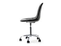 Krzesło obrotowe do biurka tapicerowane MOP MOVE TAP czarne - profil